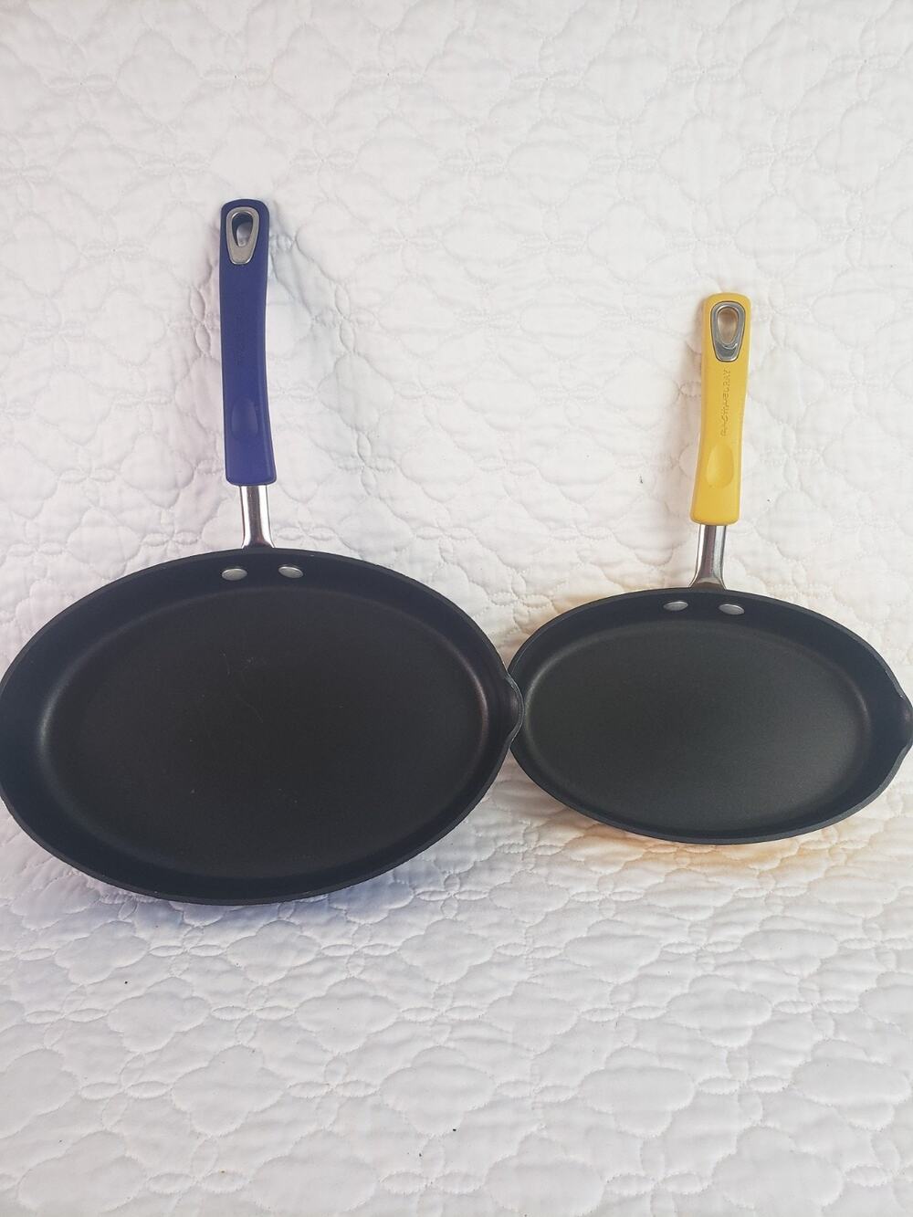 RARE Rachael Ray Porcelain Cookware Durable Nonstick Performance Frying Pan 2 Pc